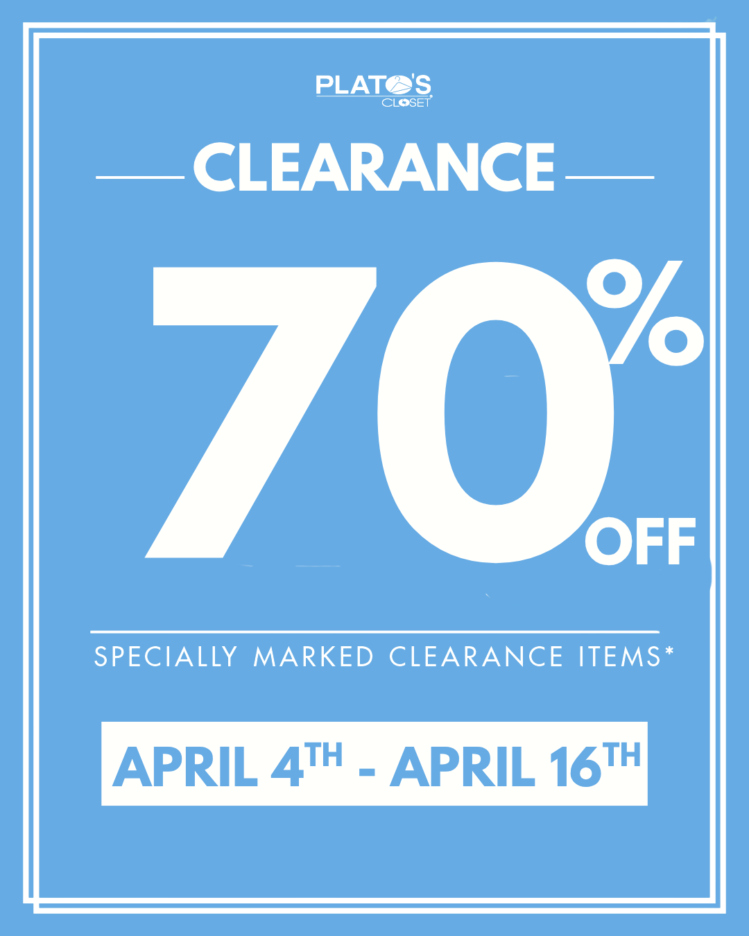 70% OFF Clearance